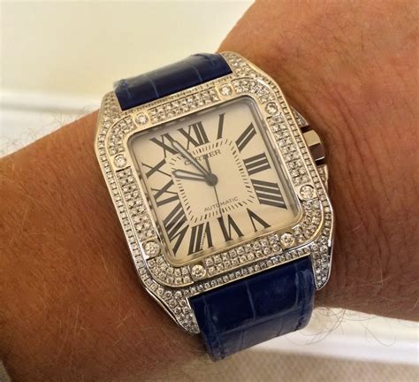 cartier gold watch diamonds|cartier diamond watches for sale.